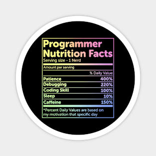 Programmer Nutrition Facts Magnet